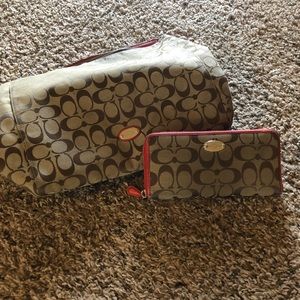 Authentic coach purse and wallet
